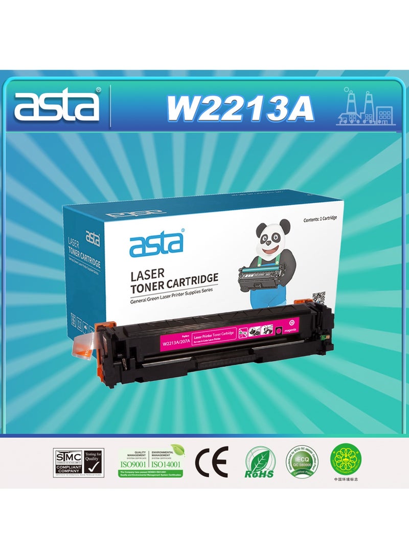 ASTA M283fdw Toner Cartridge 207A W2213A With Chip Compatible For HP Color Laserjet Pro M255dw MFP M282nw M283fdn Printer W 2213 207 A Magenta M High Yield Office Consumable Replacement - Image 1